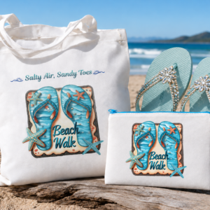Tote bag Canvas - "Salty air, Sandy toes" combo