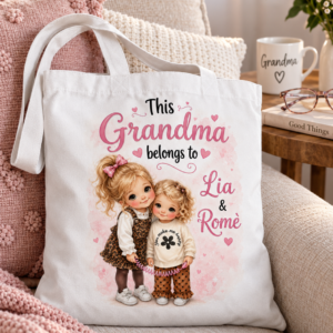 Tote bag Canvas - Grandma`s Heart belongs
