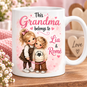 White Premium Ceramic Mug - "This Grandma belongs"