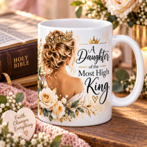 White Premium Ceramic Mug - "A daughter of the most High King "