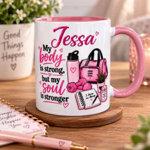 White Premium Ceramic Mug - "Gym"